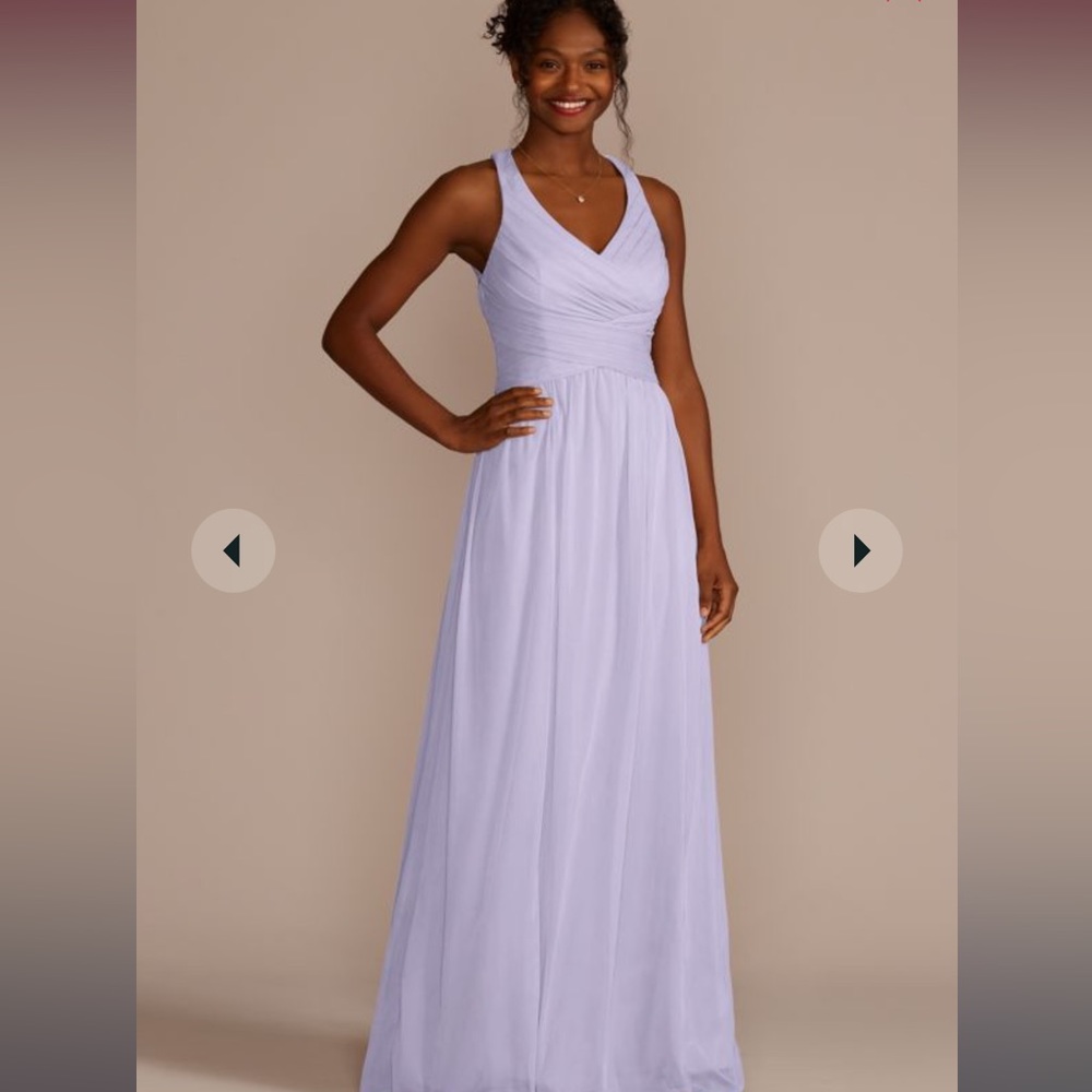 David’s bridal bridesmaid dress size 10 color iris